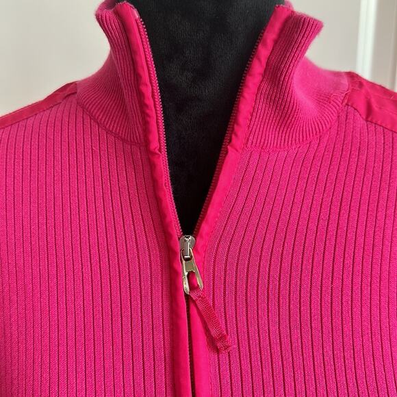 Ralph Lauren, Lauren Active LRL Pink Half-Zip Ribbed Pull Over Sweater - Picture 3 of 7
